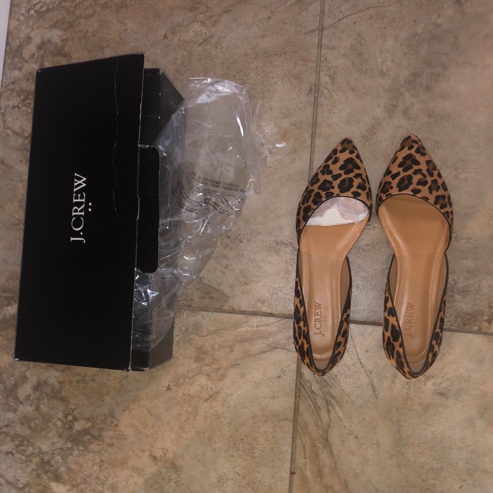 J.Crew leopard print pointed flats